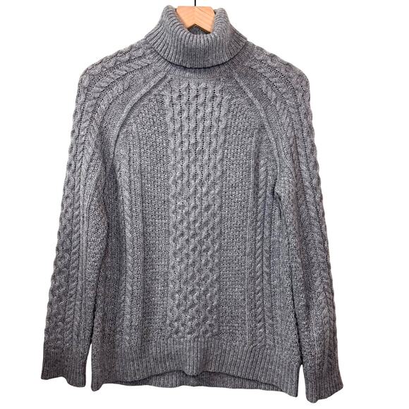 Vince Sweaters - VINCE Fisherman Knit Sweater Women XS Chunky Cables Grey Neutral Minimalist Cozy